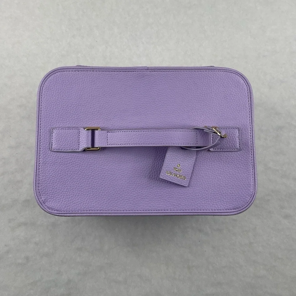 Truly Beauty Amalfi Luxury Travel Trunk Lilac Vegan Leather Makeup Case New - Picture 5 of 7